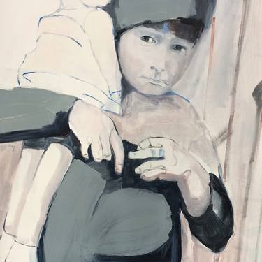 Original Expressionism Children Paintings by Katelijn Bergman