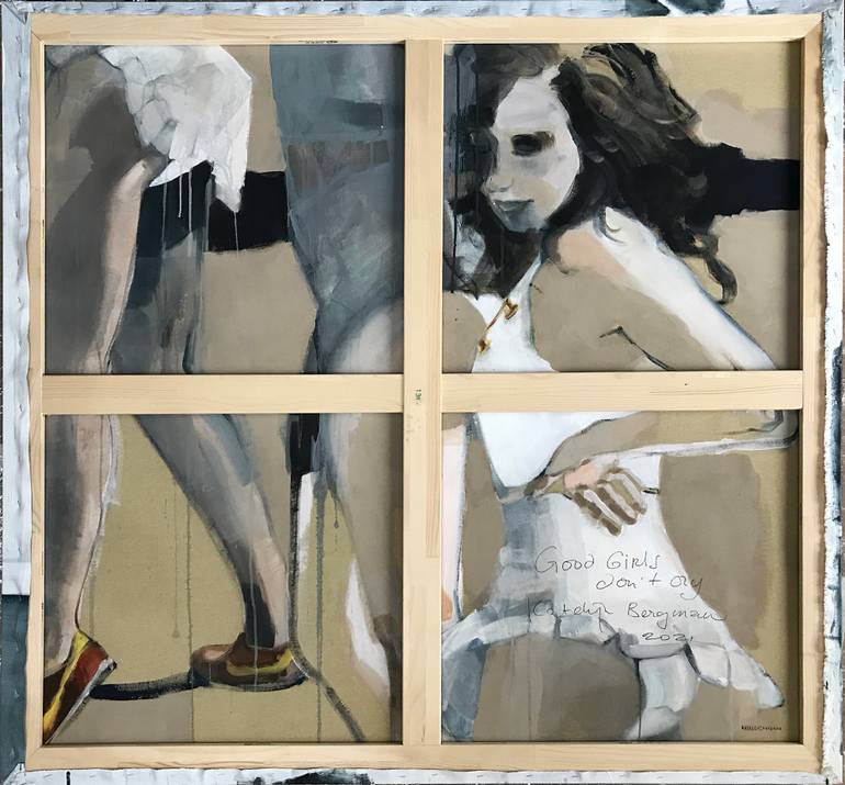 Original Expressionism Family Painting by Katelijn Bergman