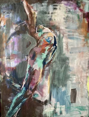 Original Expressionism Nude Painting by Birgitta Bachmann