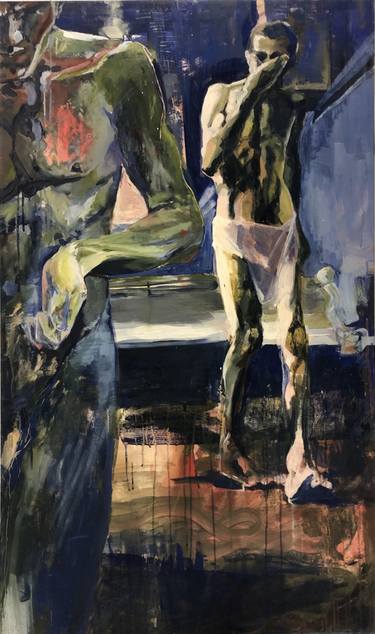 Original Expressionism Men Paintings by Birgitta Bachmann