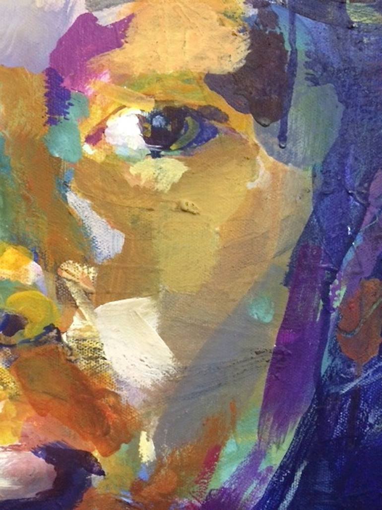 Original Expressionism People Painting by Birgitta Bachmann