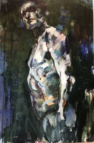 Original Figurative Men Paintings by Birgitta Bachmann