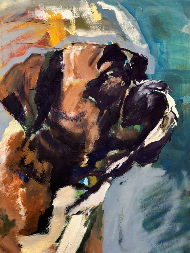 Original Expressionism Animal Painting by Birgitta Bachmann