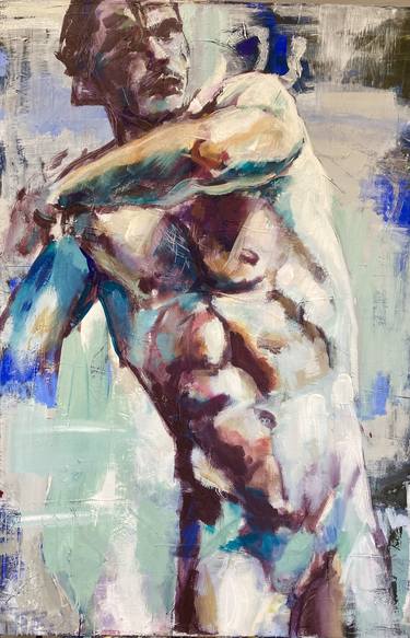 Original Figurative Men Paintings by Birgitta Bachmann