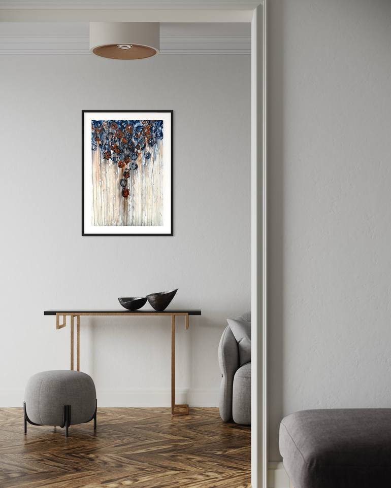 Original Abstract Botanic Painting by Romana Jelínková