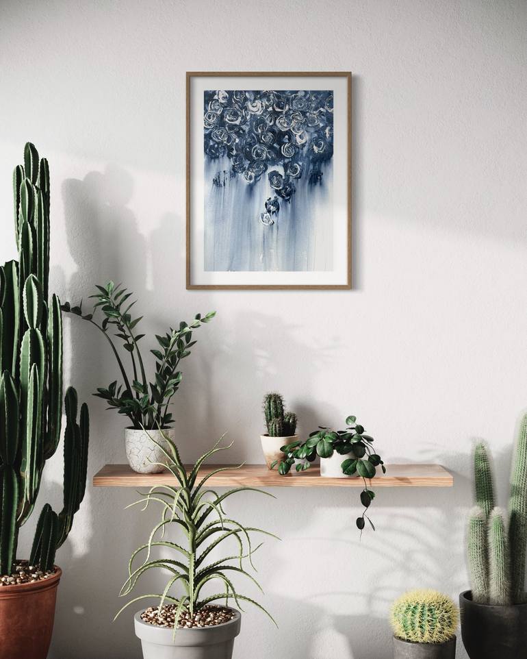 Original Abstract Botanic Painting by Romana Jelínková