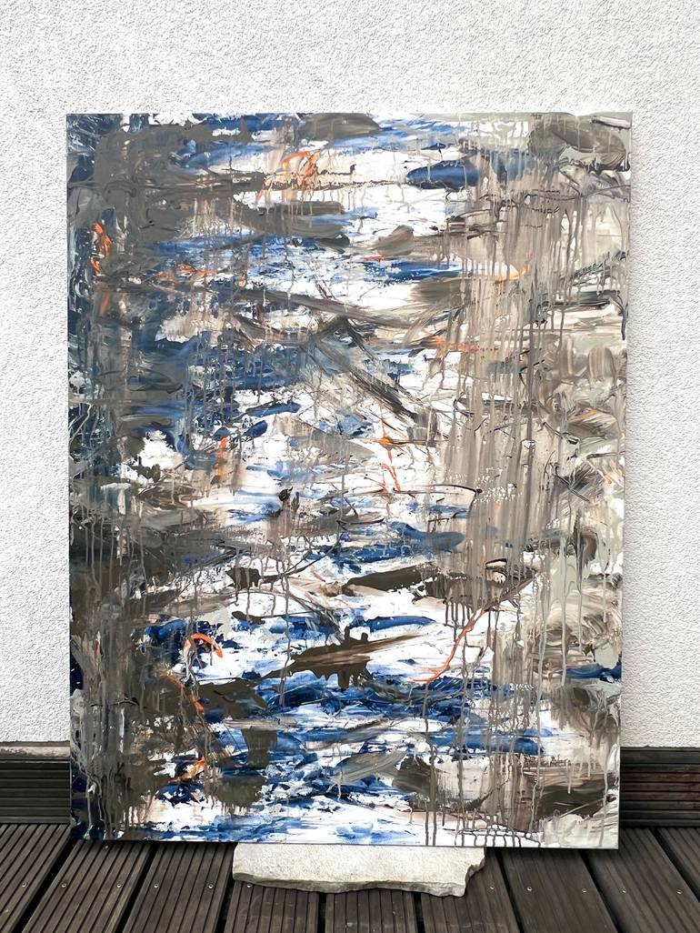 Original Abstract Landscape Painting by Romana Jelínková