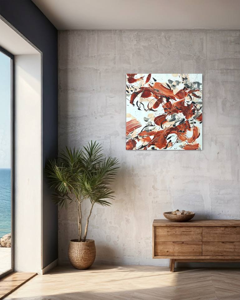 Original Abstract Expressionism Abstract Painting by Romana Jelínková