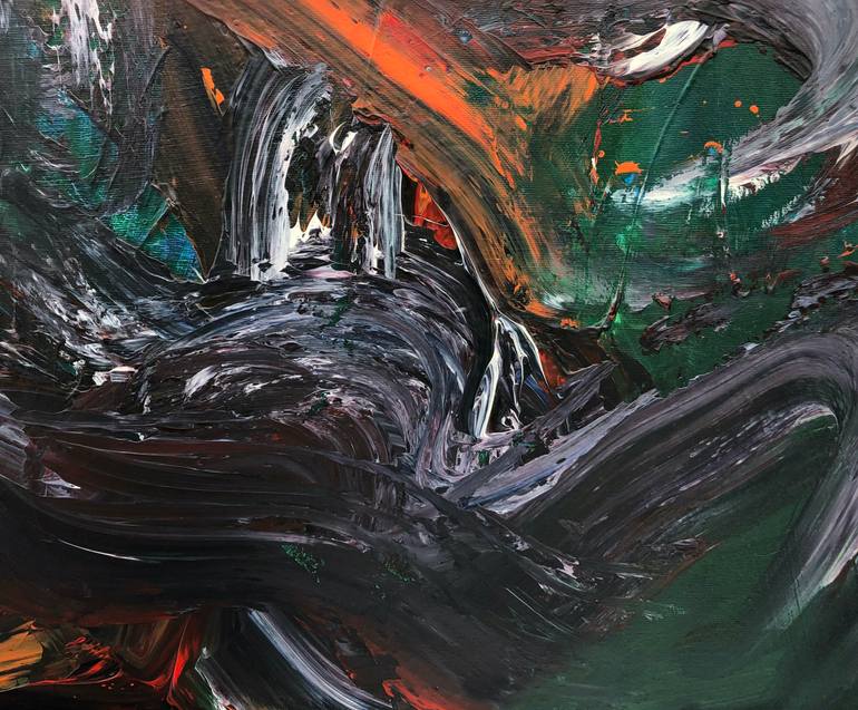 Original Abstract Expressionism Abstract Painting by Romana Jelínková