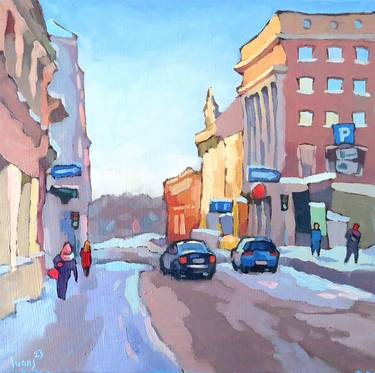 Winter in Riga. Skolas street thumb