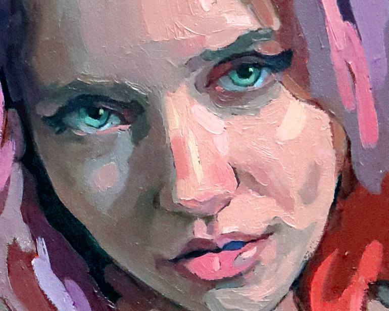 Original Impressionism Women Painting by Ivan Onnellinen