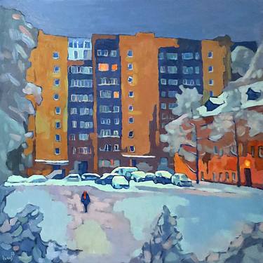 Original Impressionism Cities Painting by Ivan Onnellinen