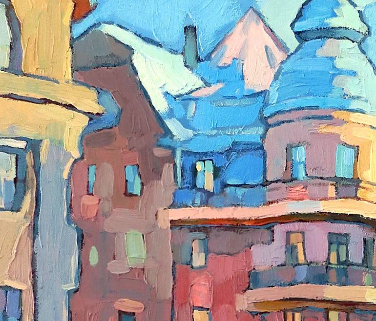 Original Impressionism Architecture Painting by Ivan Onnellinen