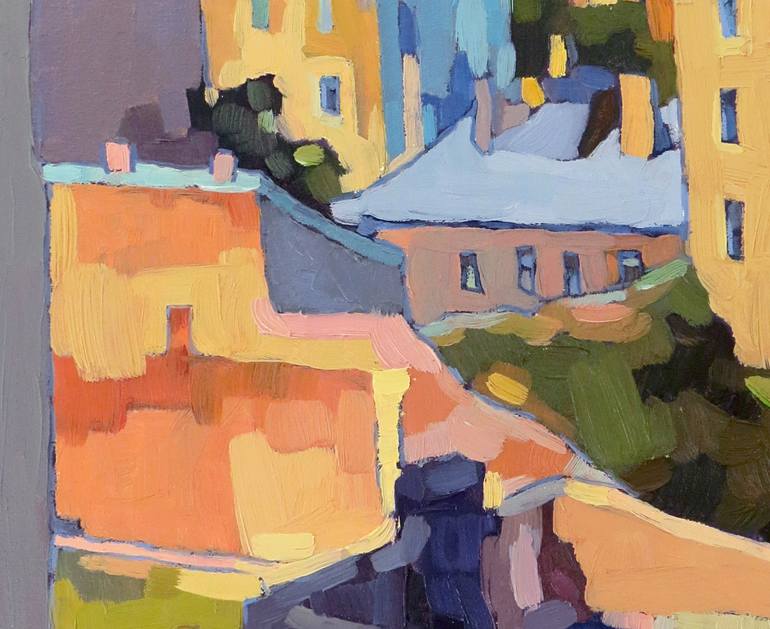 Original Impressionism Architecture Painting by Ivan Onnellinen