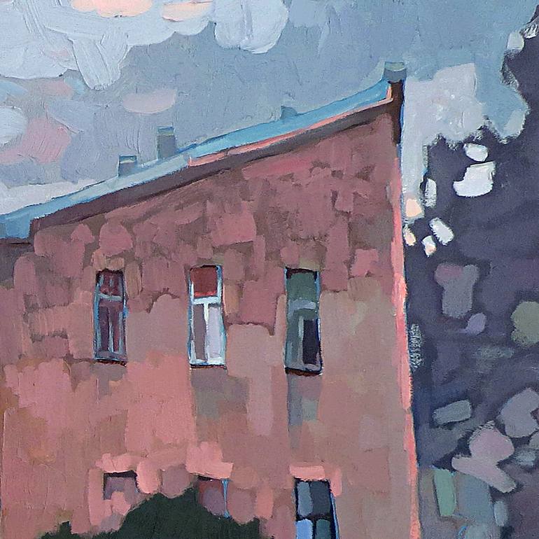 Original Impressionism Architecture Painting by Ivan Onnellinen