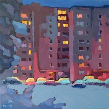 Original Impressionism Cities Painting by Ivan Onnellinen