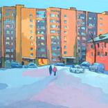 Unijas Street yard by Ivan Onnellinen