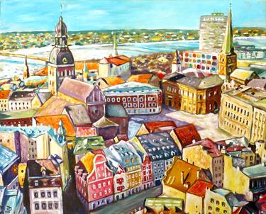 Print of Fine Art Cities Paintings by Ivan Onnellinen