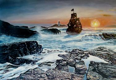 Print of Seascape Paintings by Ivan Onnellinen