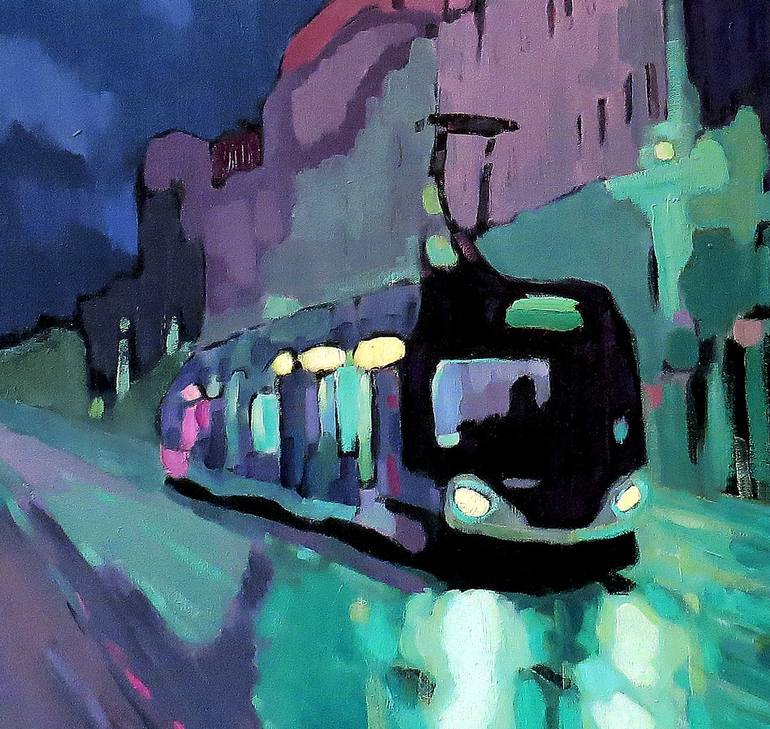 Original Impressionism Cities Painting by Ivan Onnellinen