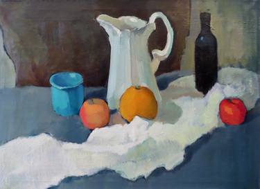 Still life with orange and apples thumb