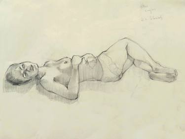 Original Figurative Nude Drawings by Ivan Onnellinen
