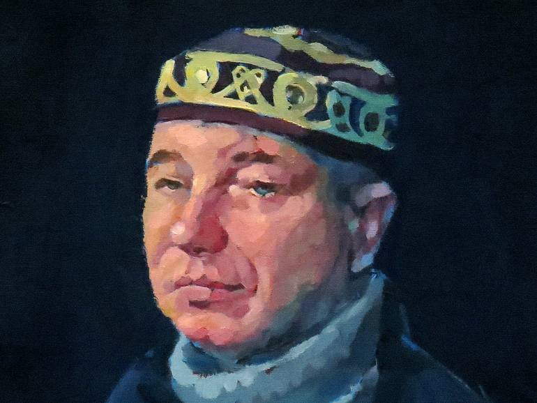 Original Portrait Painting by Ivan Onnellinen