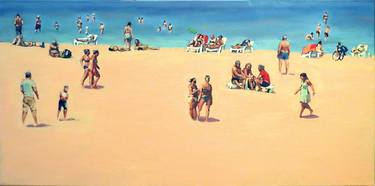 Print of Realism Beach Paintings by Ivan Onnellinen