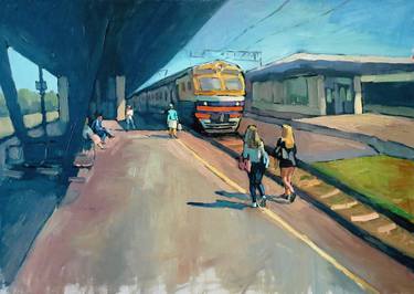 Print of Train Paintings by Ivan Onnellinen
