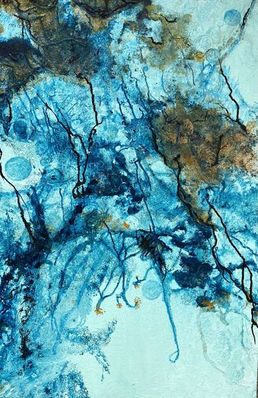 Original Abstract Expressionism Water Mixed Media by Stephanie Fuller