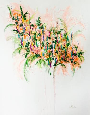 Original Abstract Expressionism Botanic Paintings by Stephanie Fuller