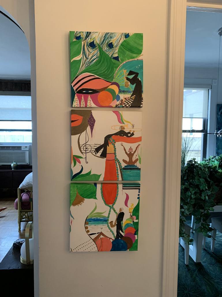 Original Pop Art People Painting by Stephanie Fuller