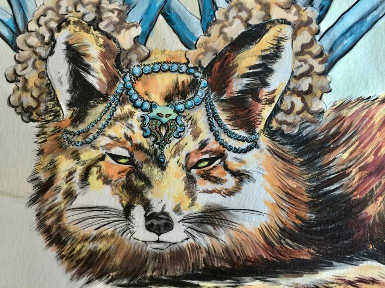 Original Fantasy Animal Painting by Celeste Jacobi