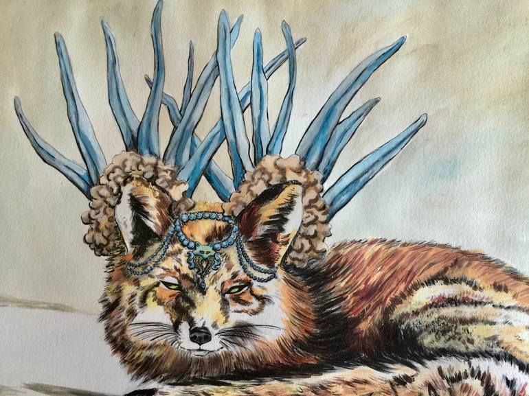 Original Fantasy Animal Painting by Celeste Jacobi