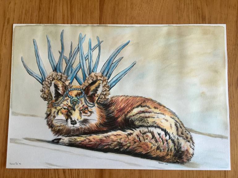 Original Fantasy Animal Painting by Celeste Jacobi