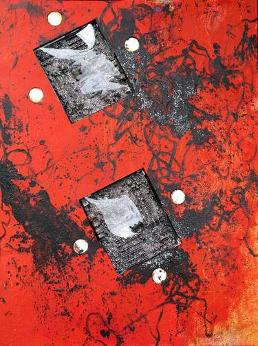 Original Abstract Mixed Media by Kaloust Guedel