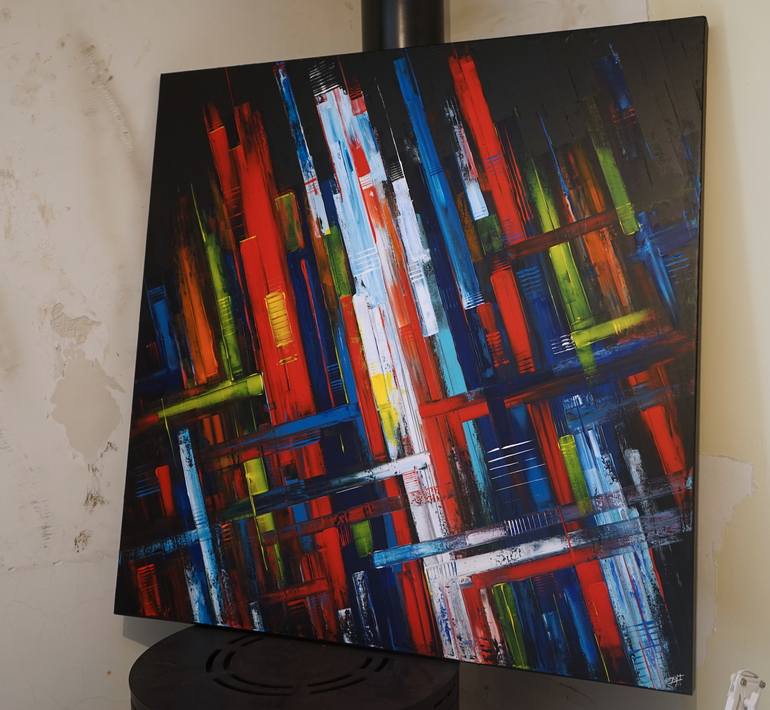 Original Abstract Expressionism Abstract Painting by Olivier Sanguy