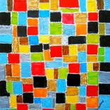 Chess Board1 - abstract painting by Emilia Urbaníková