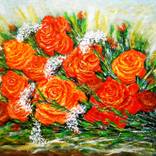 Still life with of roses. by Emilia Urbaníková