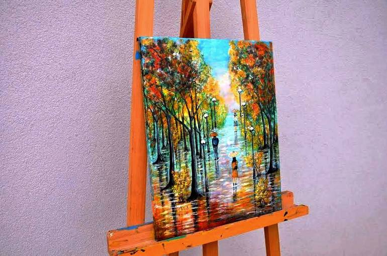 Original Impressionism Landscape Painting by Emilia Urbaníková