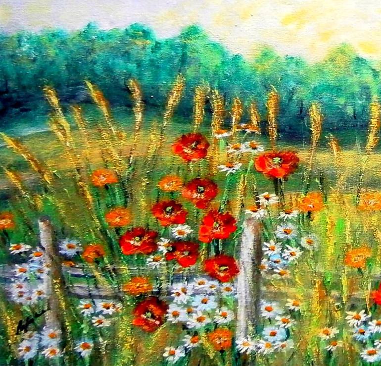 Original Impressionism Landscape Painting by Emilia Urbaníková
