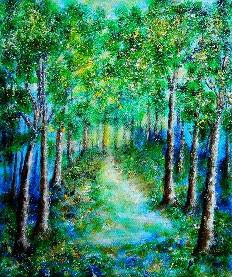 The blue green forest