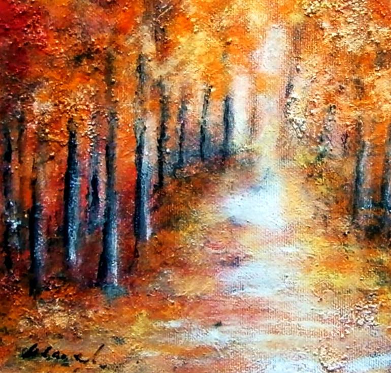 Original Impressionism Landscape Painting by Emilia Urbaníková