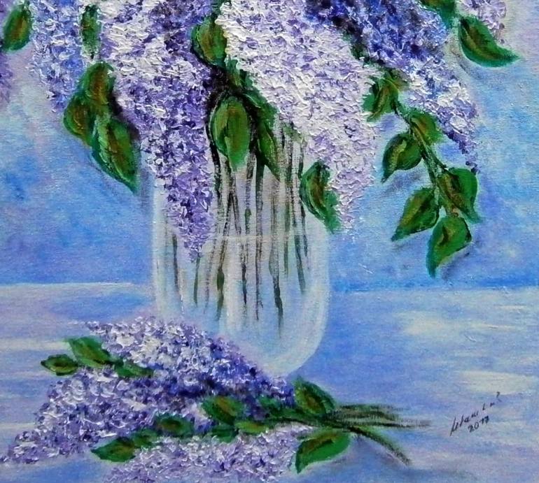 Original Impressionism Floral Painting by Emilia Urbaníková