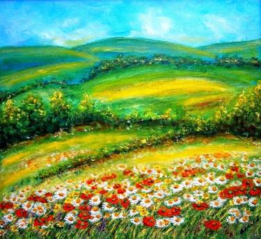 Original Impressionism Landscape Paintings by Emilia Urbaníková