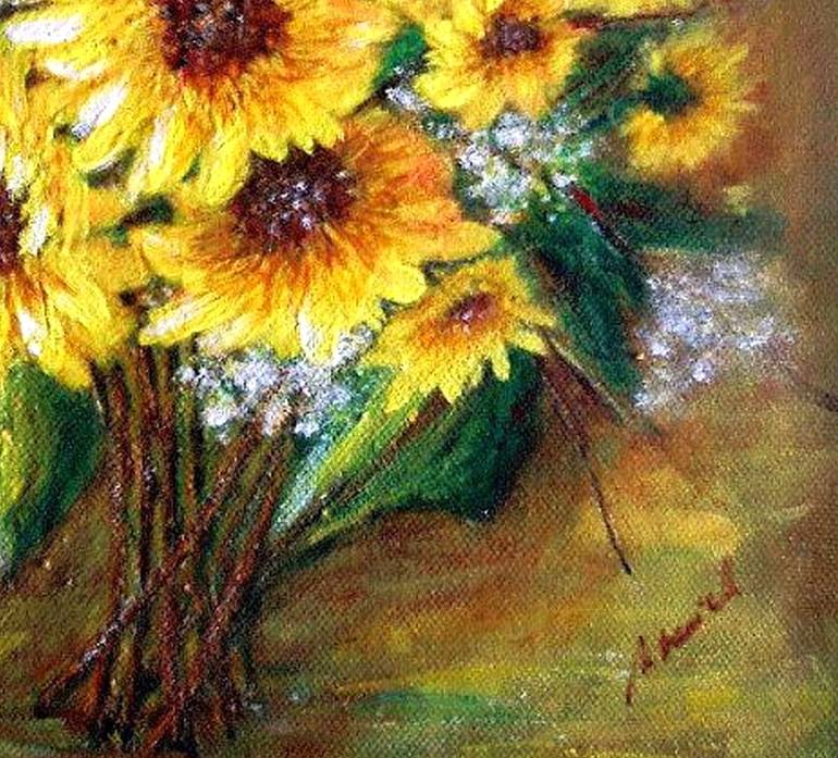 Original Impressionism Floral Painting by Emilia Urbaníková