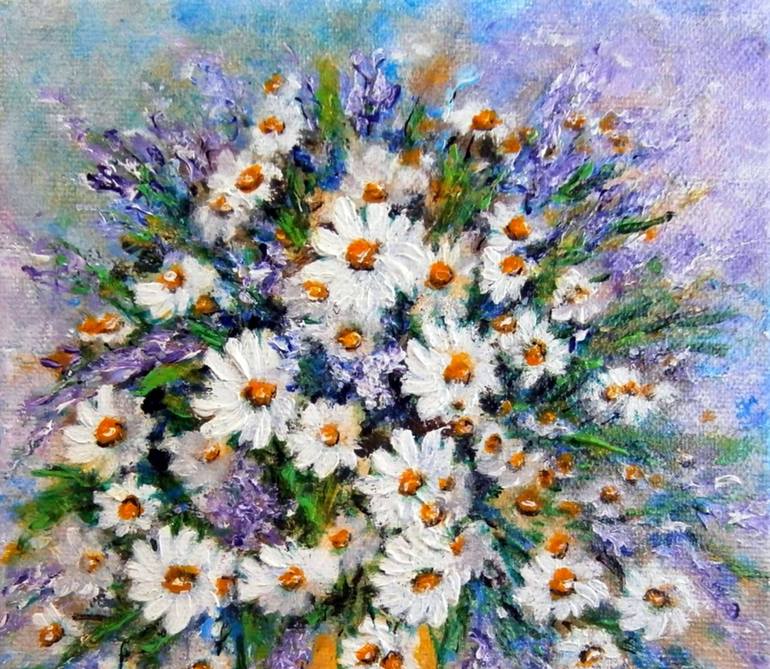 Original Impressionism Floral Painting by Emilia Urbaníková