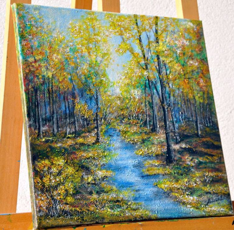 Original Impressionism Landscape Painting by Emilia Urbaníková