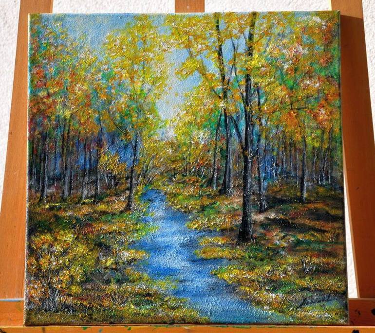 Original Impressionism Landscape Painting by Emilia Urbaníková