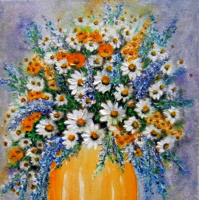 Original Floral Painting by Emilia Urbaníková